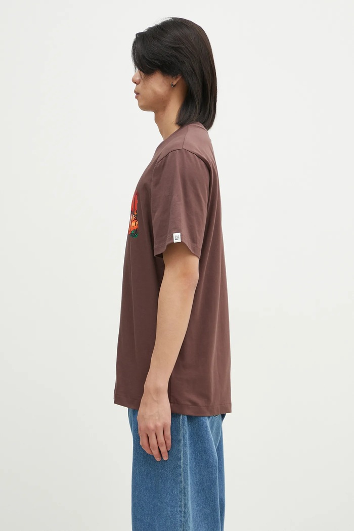 Bavlněné tričko Billionaire Boys Club Tropical Island Fill Arch Logo B24460 hnědá SS25