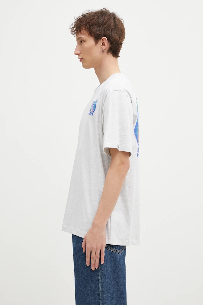 Βαμβακερό μπλουζάκι Billionaire Boys Club Tropical Crest B24461 γκρί SS25