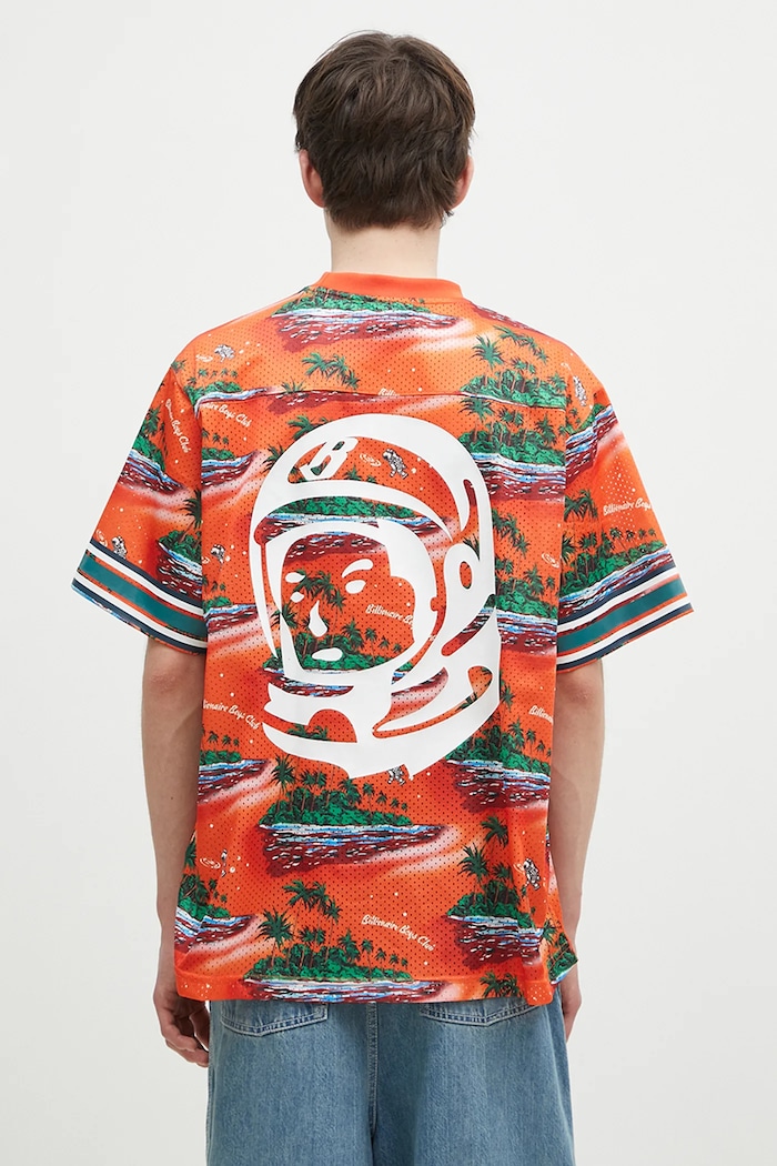 Clothing Billionaire Boys Club t-shirt Tropical Island Print Football Top B24466 multicolor