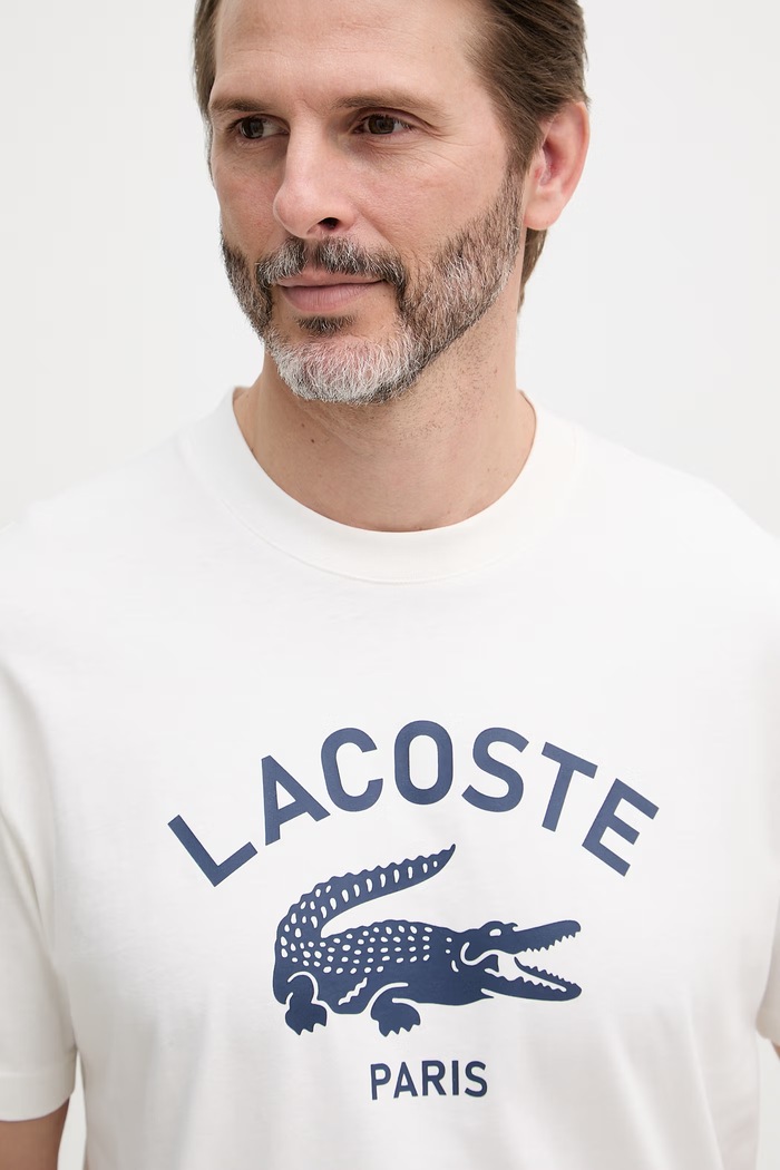 Lacoste tričko pánske bavlnené biela TH2733