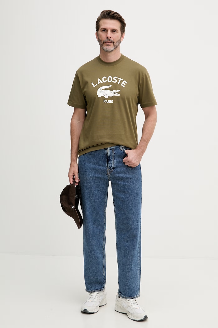 Lacoste tričko pánske bavlnené TH2733 zelená SS26