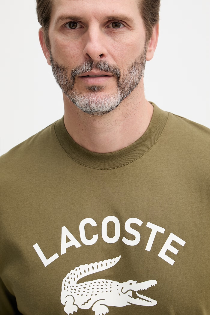 Lacoste tričko pánske bavlnené zelená TH2733