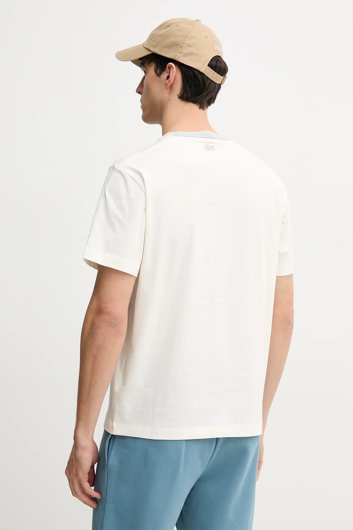 Îmbrăcăminte Lacoste tricou din bumbac TH0124 bej