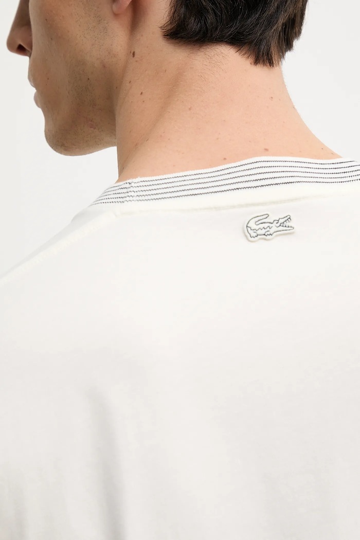 Lacoste tricou din bumbac TH0124 bej