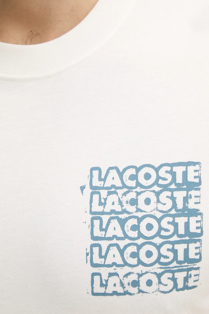 Бавовняна футболка Lacoste TH0288 білий