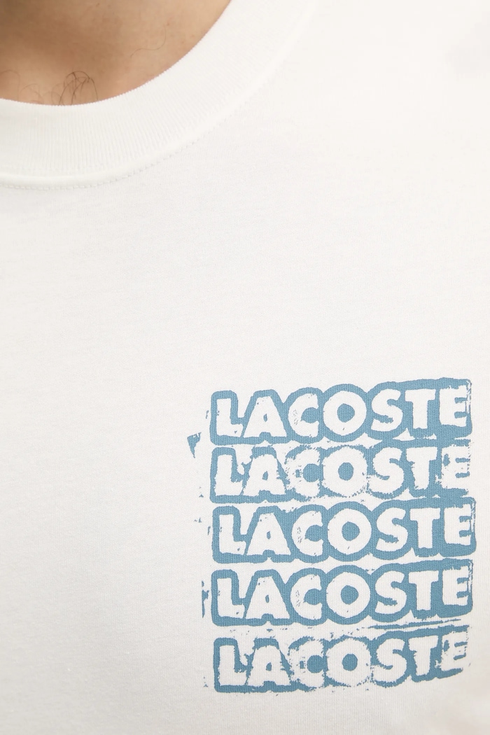 Бавовняна футболка Lacoste TH0288 білий