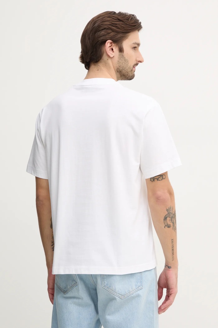 Oblečení Bavlněné tričko Lacoste TH2753 béžová