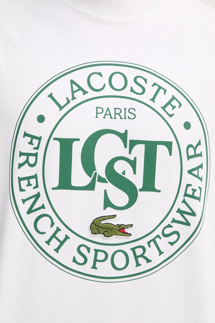 Bavlněné tričko Lacoste TH2753 béžová