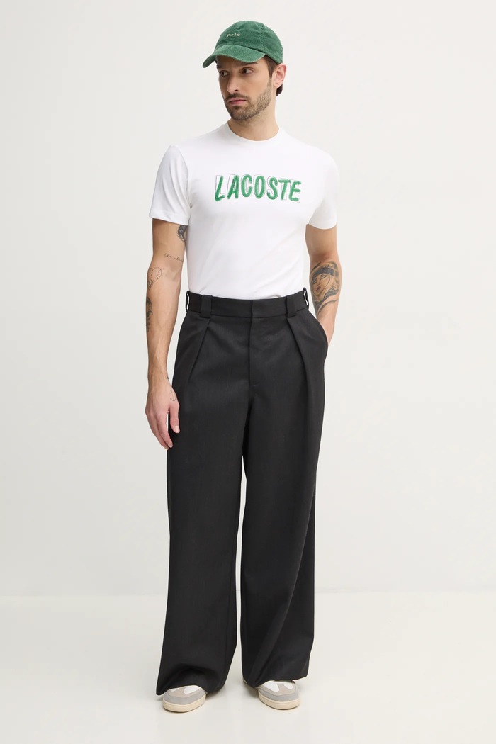 Lacoste tricou TH8916 bej SS25