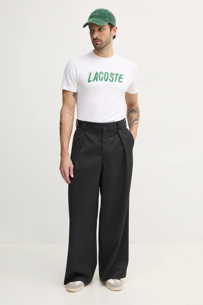 Lacoste tricou TH8916 bej SS25