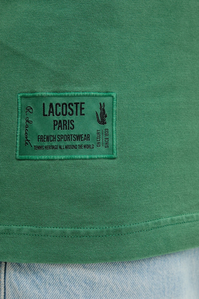 Памучна тениска Lacoste Lacoste зелен TH9894