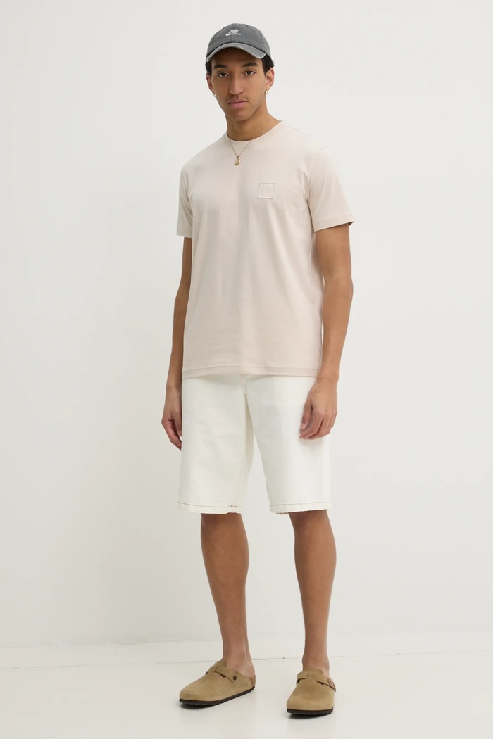 Iceberg t-shirt bawełniany F04E.6327 beżowy SS25