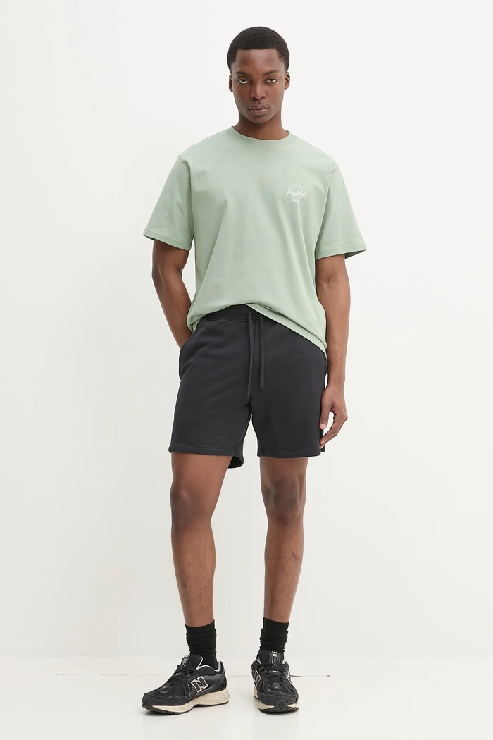 Herschel t-shirt bawełniany 50279.01898 zielony SS25
