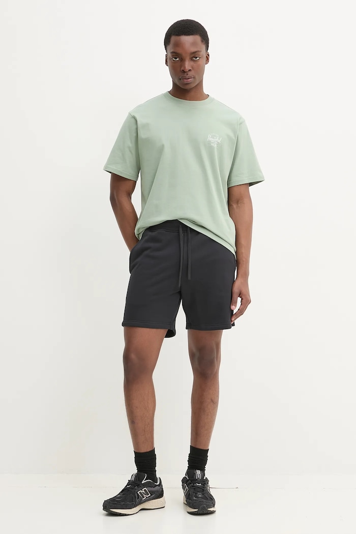 Herschel t-shirt bawełniany 50279.01898 zielony SS25