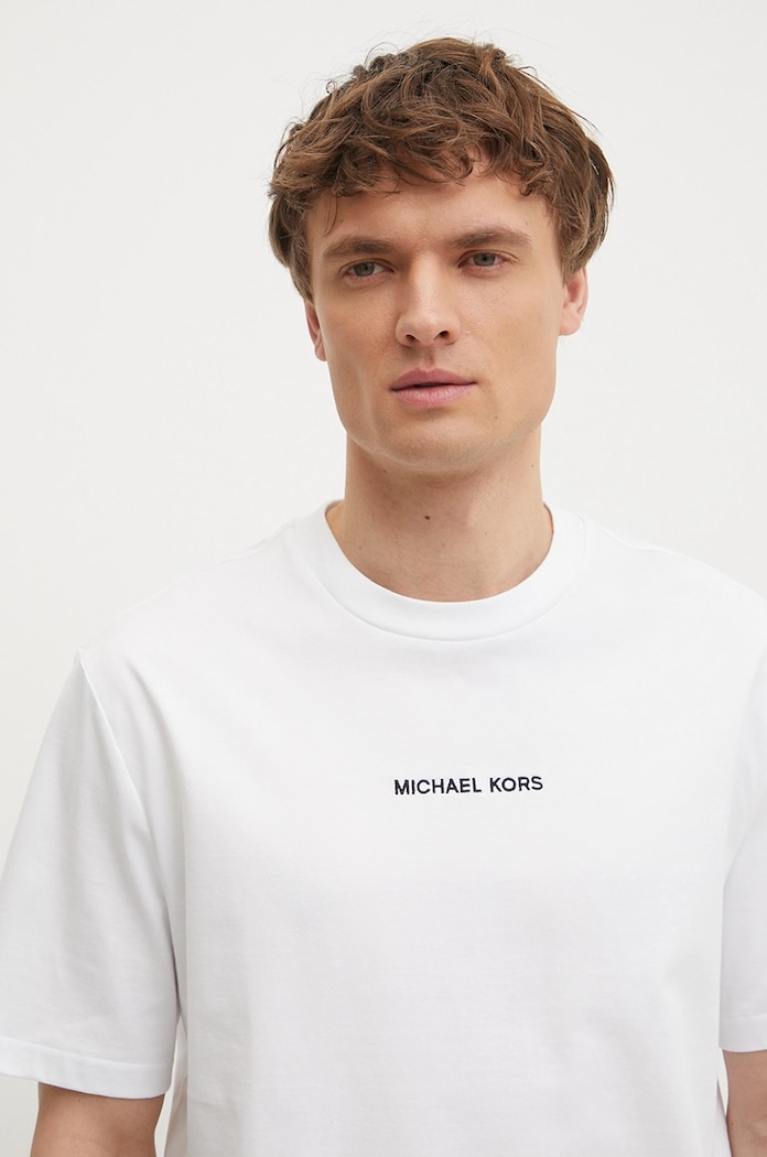 Bavlnené tričko Michael Kors biela CS450MM1V2