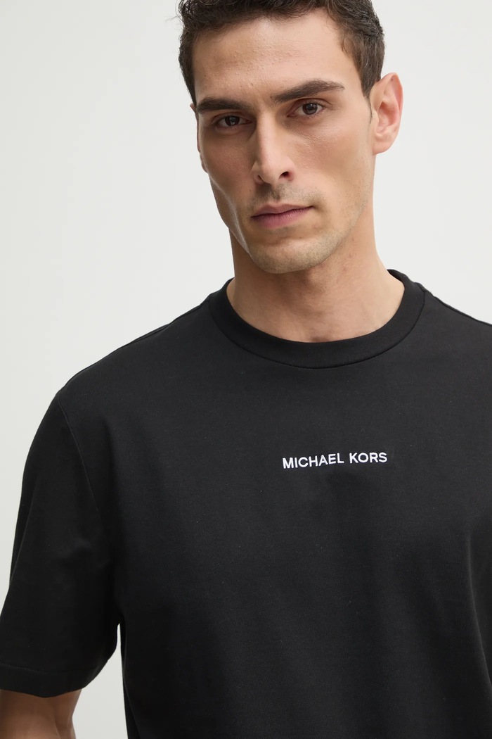 Bavlnené tričko Michael Kors čierna CS450MM1V2