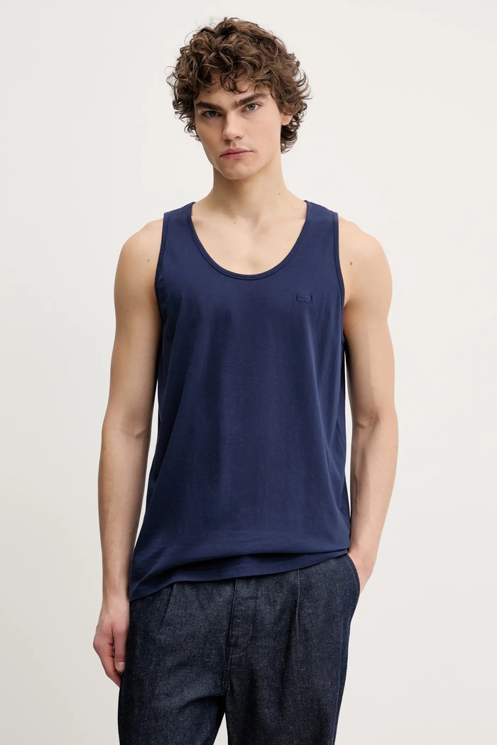 Bavlnené tričko Levi's HOUSEMARK TANK relaxed tmavomodrá A7256