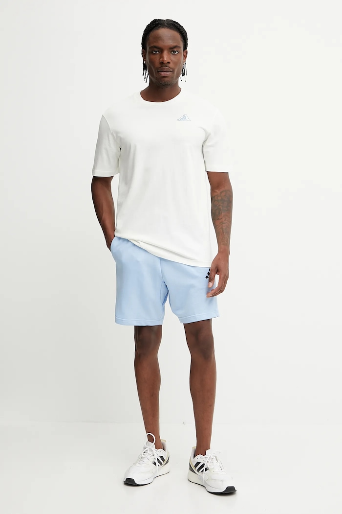 adidas t-shirt bawełniany 0 JI6756 beżowy SS25