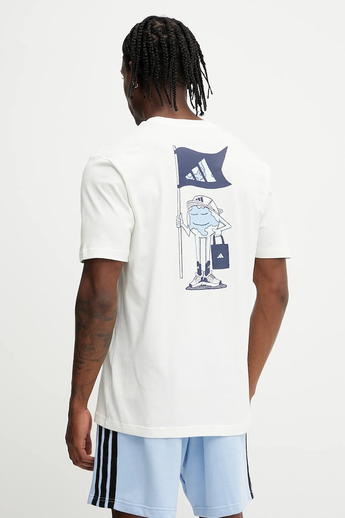 Odzież adidas t-shirt bawełniany 0 JI6756 beżowy