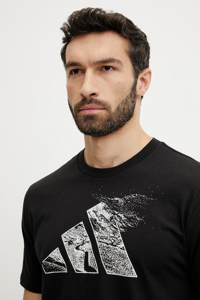 Bavlněné tričko adidas černá JI6788