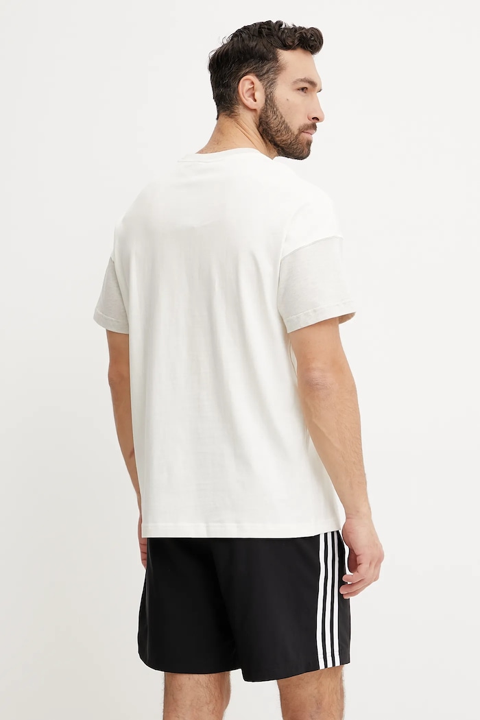 Odzież adidas t-shirt bawełniany ALL SZN CB Colorblock JJ3679 beżowy