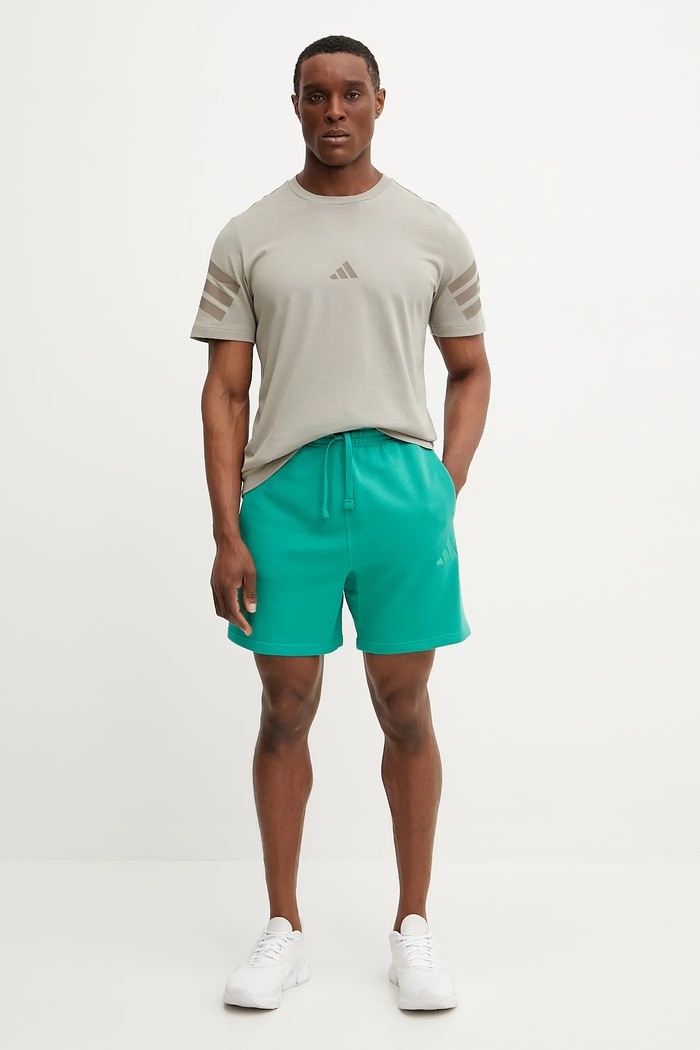 Bavlněné tričko adidas Future Icons JI8783 zelená SS25