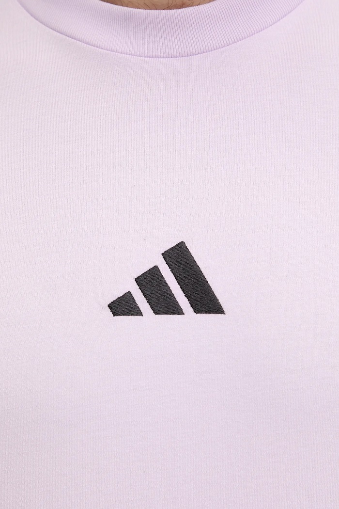 adidas t-shirt bawełniany Essential JD1781 fioletowy