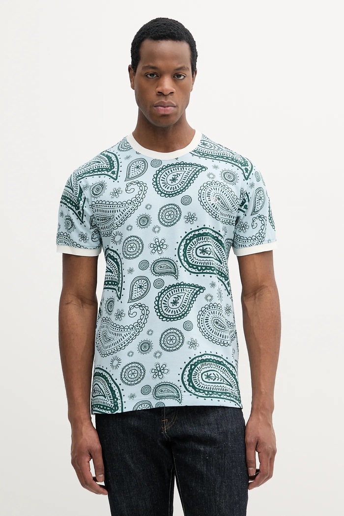 Liu Jo tricou din bumbac cu modele albastru QA5161.J4932