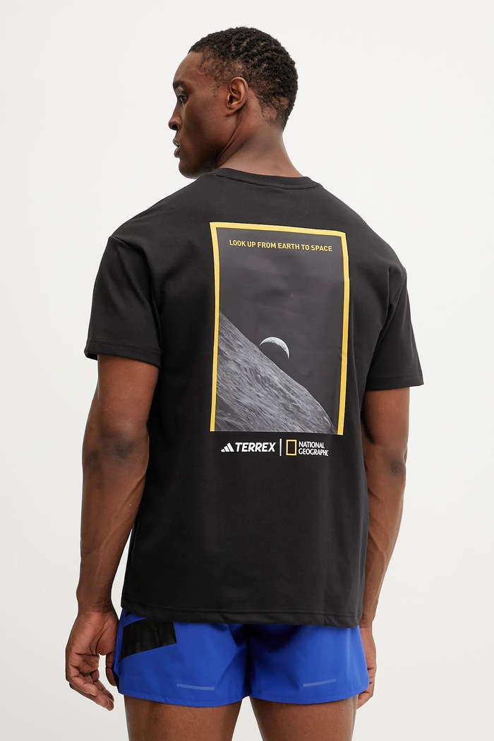 Спортивна футболка adidas TERREX x National Geographic візерунок чорний JD5957