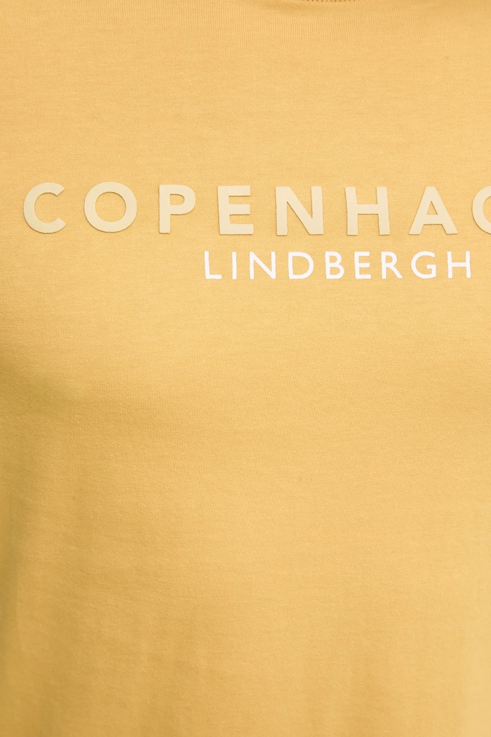Lindbergh t-shirt bawełniany 30.400200.WAX.YELLOW żółty