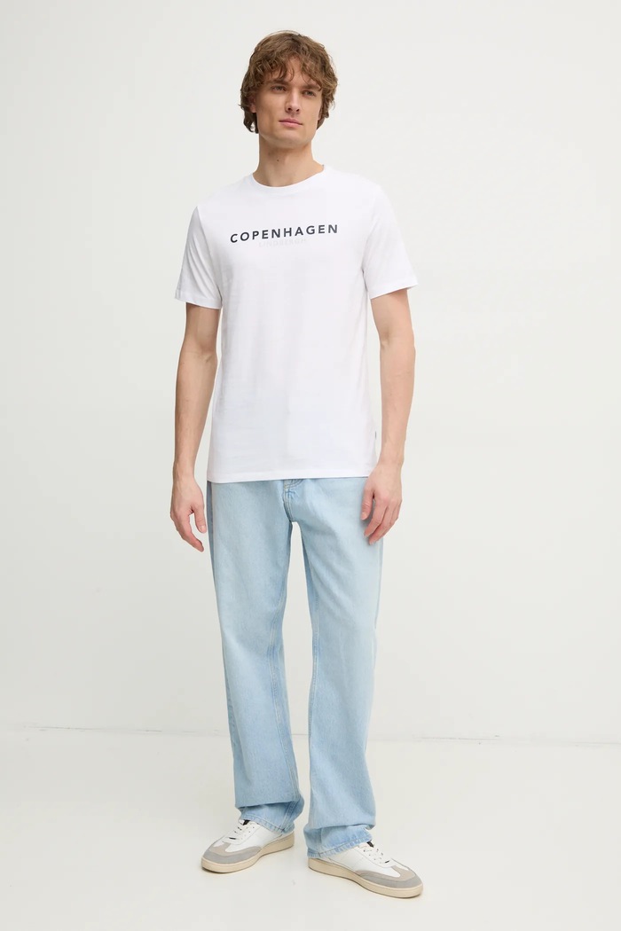 Bavlněné tričko Lindbergh 30.400200.WHITE.424 bílá SS25