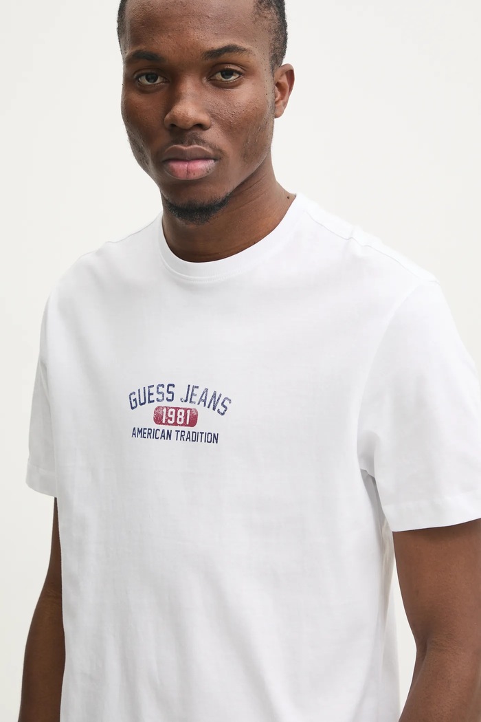 Guess Jeans pamut póló fehér M5RI77.K8FQ4