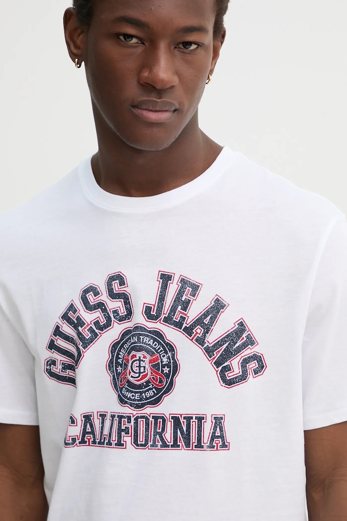 Pamučna majica Guess Jeans bijela M5RI80.K8HM0