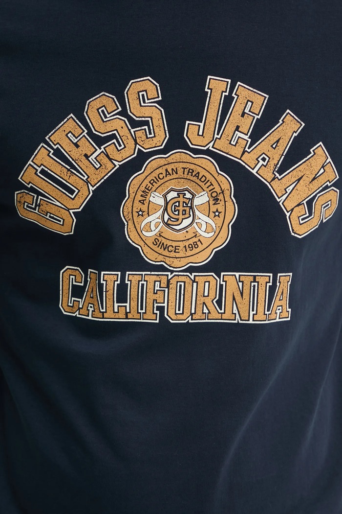 Bombažna kratka majica Guess Jeans M5RI80.K8HM0 mornarsko modra