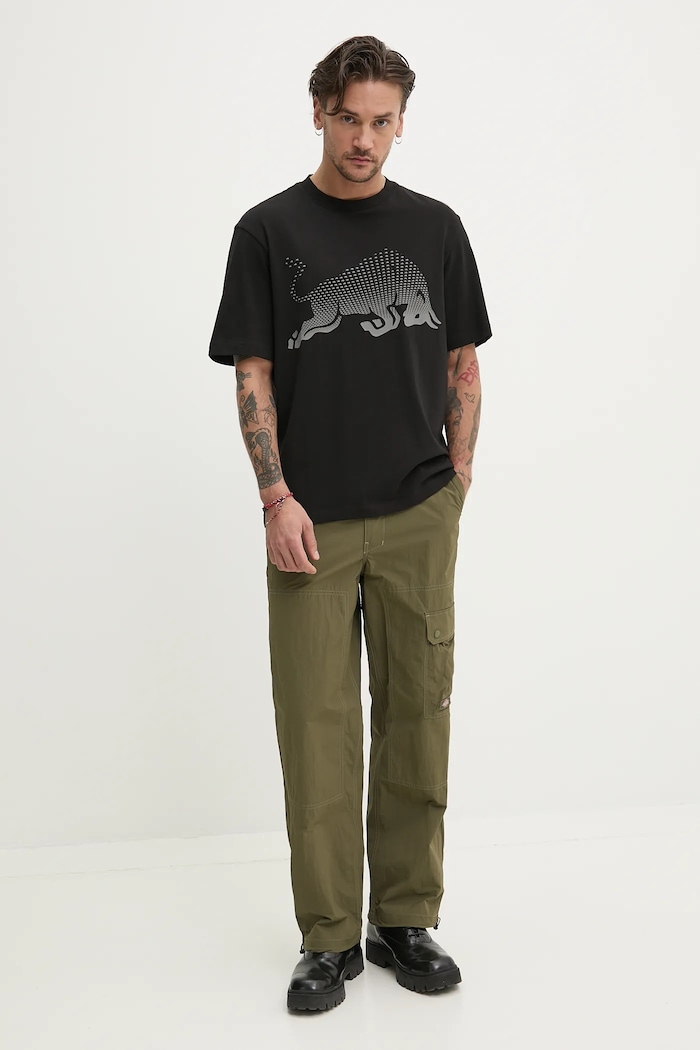 HUGO t-shirt bawełniany x RACING BULLS 50542775 czarny SS25