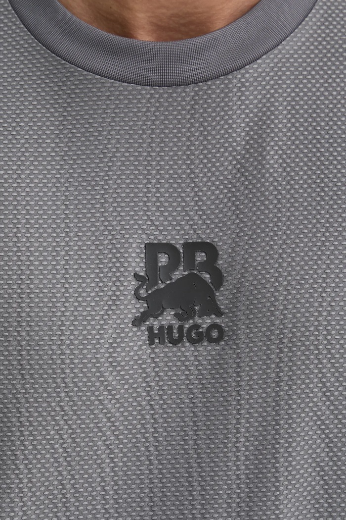 Tričko HUGO x RACING BULLS 50545110 sivá