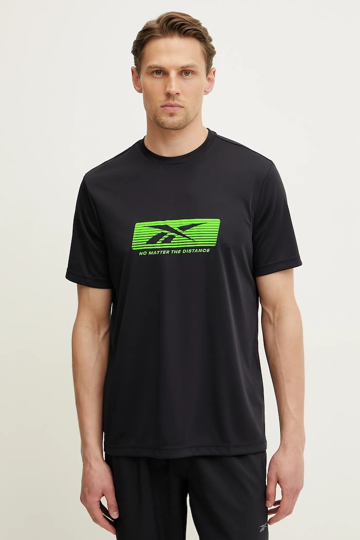 Tréningové tričko Reebok No Matter the Distance potlač čierna 100214917