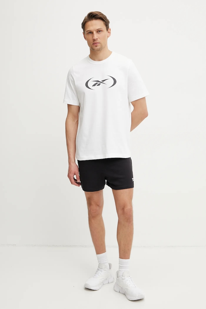 Pamučna majica Reebok Classic 100214157 bijela SS25