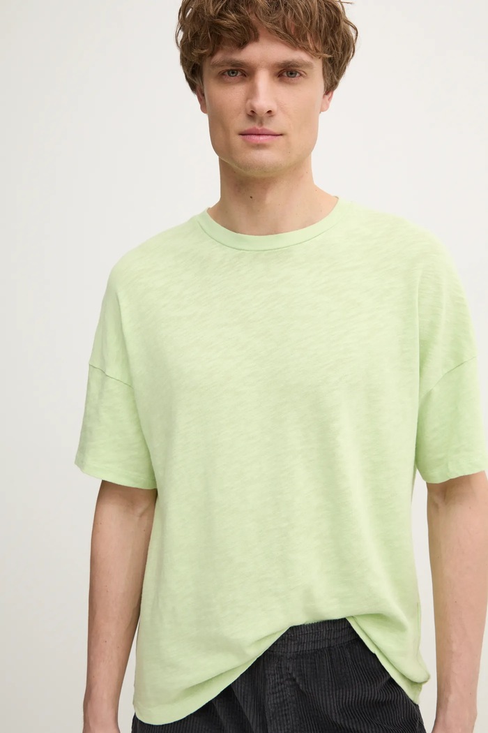 American Vintage tricou din bumbac verde MSON02AGE25