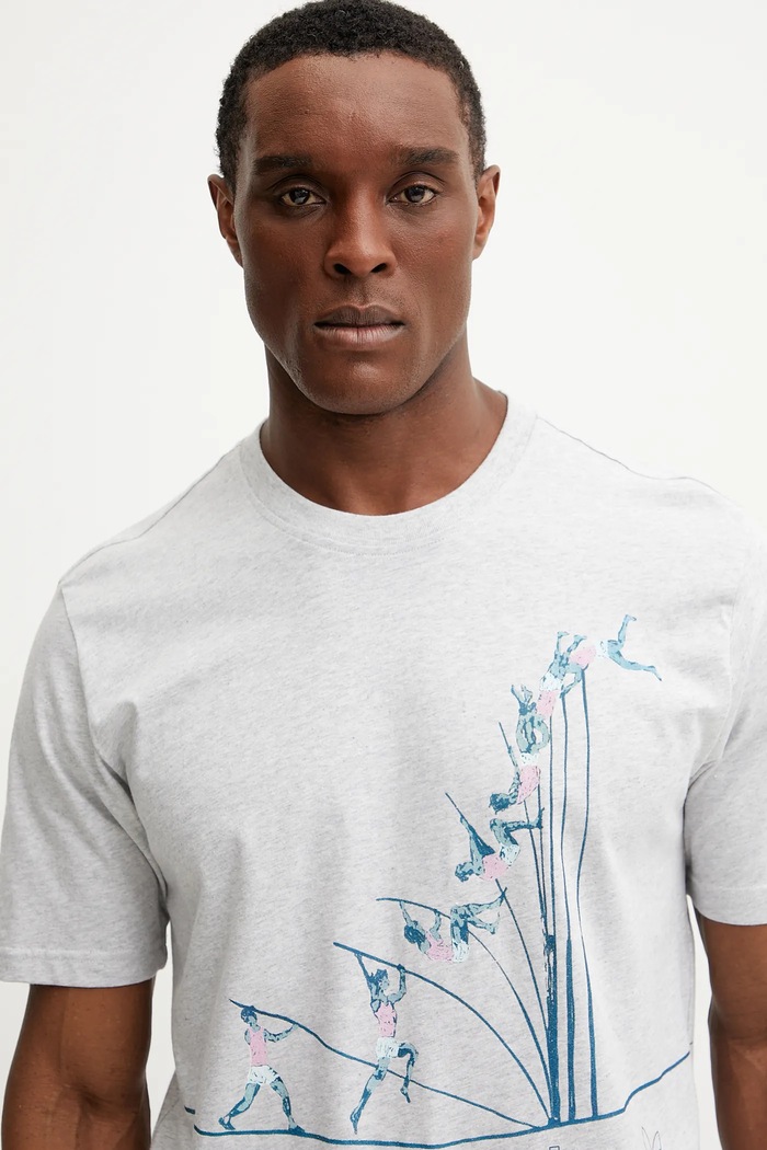 Pamut póló Q12 TS Pole adidas Originals JP2666 szürke
