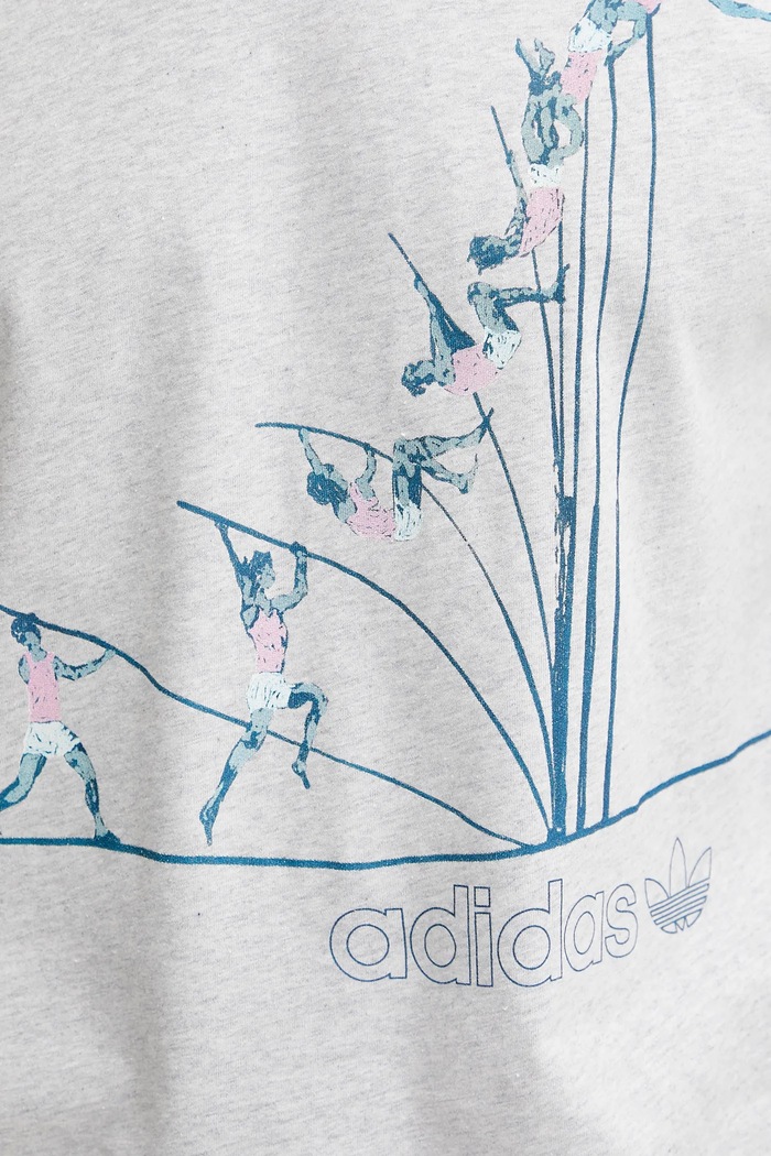 Pamut póló Q12 TS Pole adidas Originals szürke JP2666