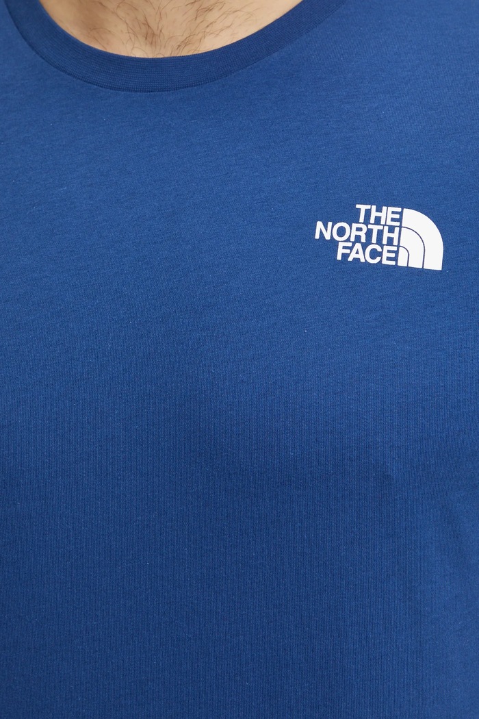 Bavlněné tričko The North Face Redbox NF0A87NPH4B1 námořnická modř