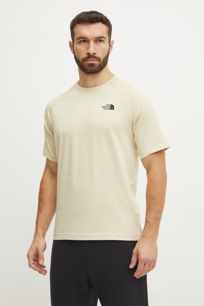 Oblečenie Bavlnené tričko The North Face NF0A87NU3X41 béžová