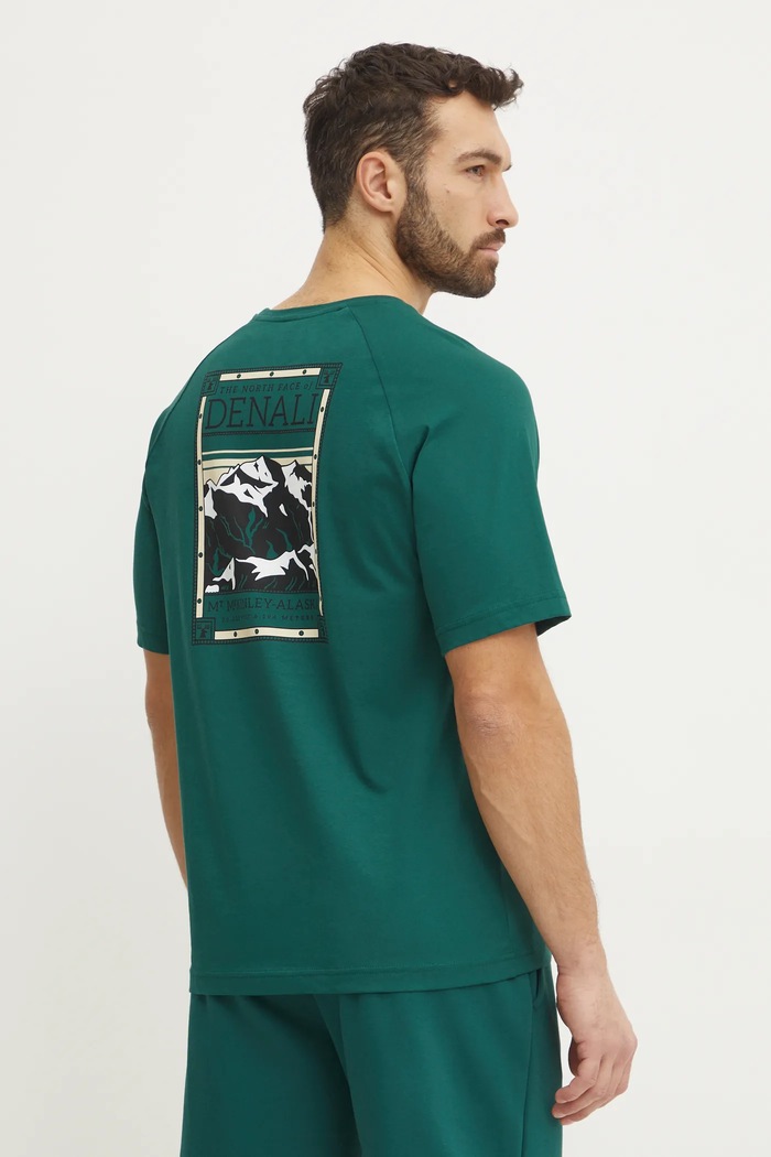 Ruházat The North Face pamut póló NF0A87NU6GI1 zöld
