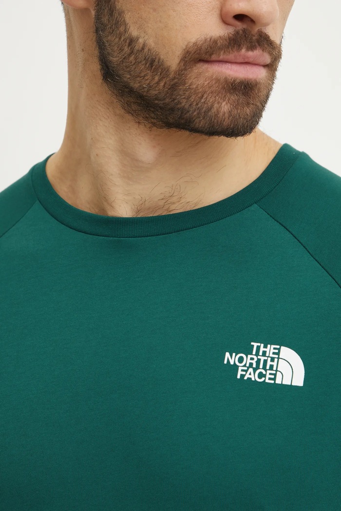 The North Face pamut póló NF0A87NU6GI1 zöld