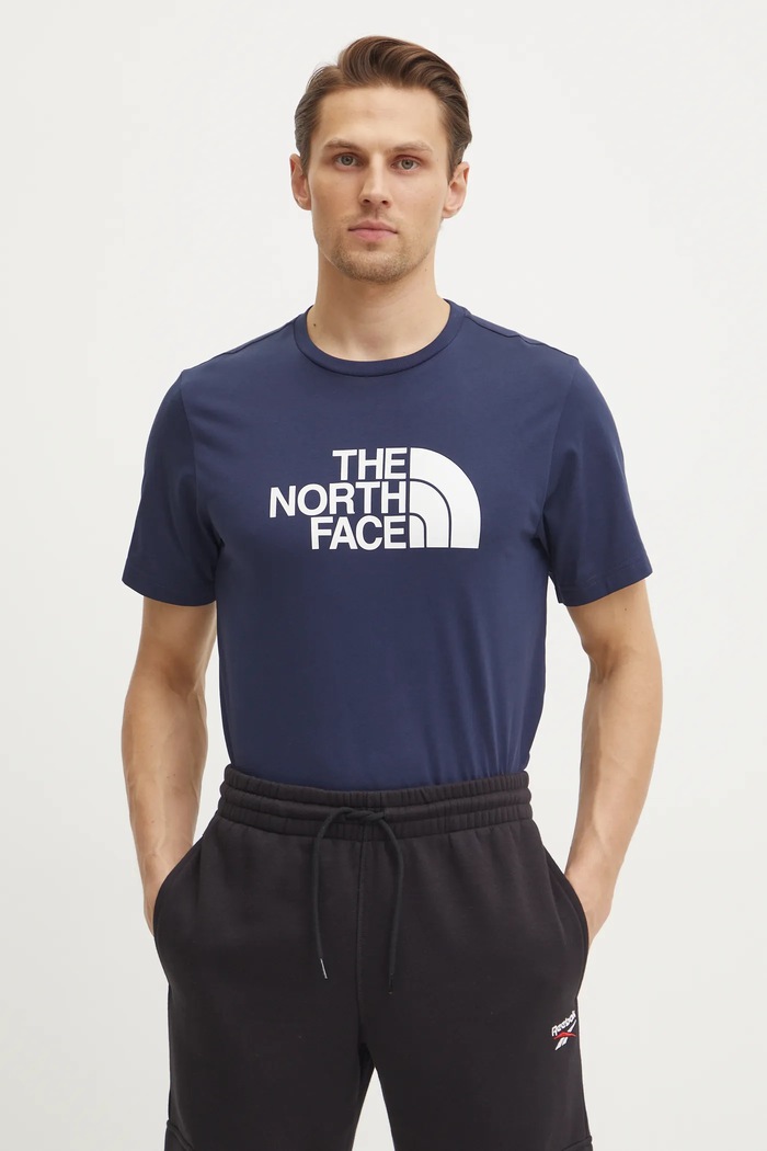 Μπλουζάκι The North Face Easy στάμπα σκούρο μπλε NF0A8A6C8K21
