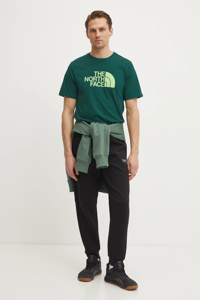 The North Face t-shirt Easy NF0A8A6CA6O1 zöld SS25