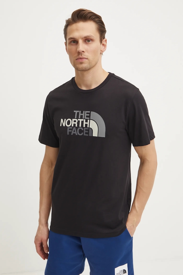 Tričko The North Face Easy potisk černá NF0A8A6CJK31