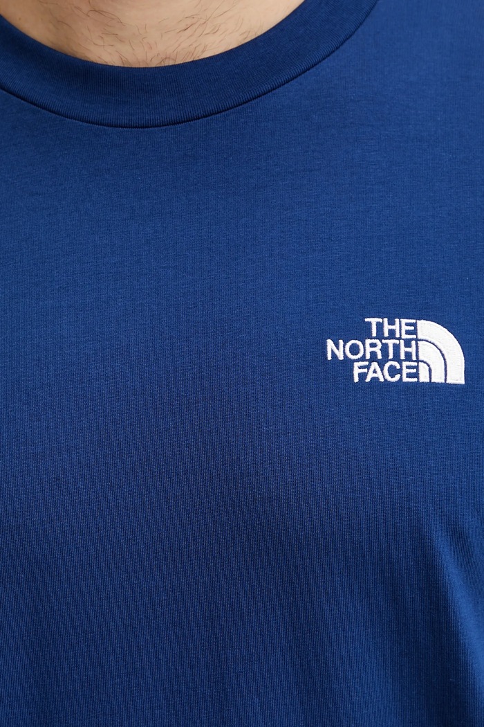 The North Face pamut póló Essential NF0A87NRD1R1 sötétkék