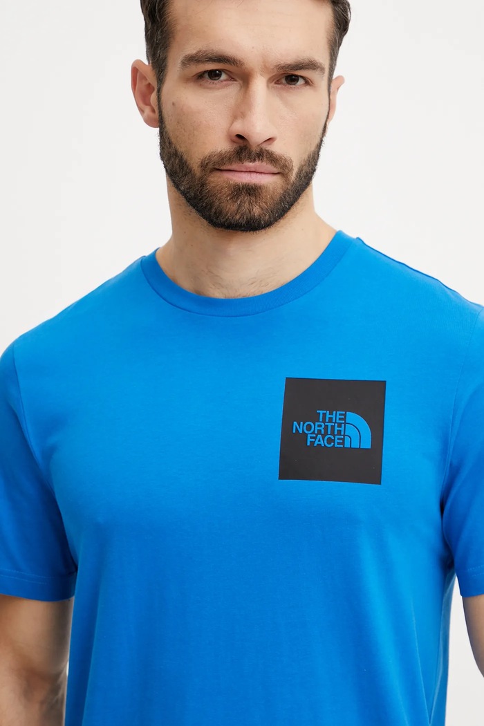 The North Face t-shirt Fine regular niebieski NF0A8A6MT4S1